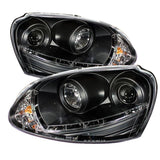 Spyder Volkswagen GTI 06-09 / Jetta 06-09 / Rabbit 06-09 Projector Headlights - Black | 5017505