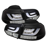 Spyder Volkswagen Golf / GTI 10-13 G2 Type With Light Bar LED Tail Lights - Black | 5071767