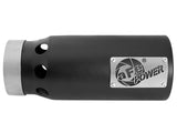 AFE aFe SATURN 4S 4in SS Intercooled Exhaust Tip - Black 4in In x 5in Out x 12in L Bolt-On 49T40501-B122