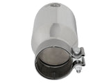 AFE aFe MACH Force-Xp Univ 304 SS Double-Wall Clamp-On Exhaust Tip - Polished - 3in Inlet - 4.5in Outlet 49T30454-P092