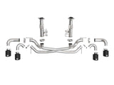 aFe MACH Force-Xp 3in to 2-1/2in 304SS Cat-Back (No Muff.) 2020 Chevy Corvette (C8) 6.2L - Black Tip | 49-34127NM-B