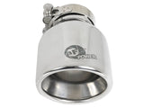 aFe MACH Force-Xp 304 SS Clamp-On Exhaust Tip 2.5in. Inlet / 4in. Outlet / 6in. L - Polished | 49T25404-P06