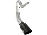 aFe Atlas 5in DPF-Back Aluminized Steel Exh Sys Ford Diesel Trucks 11-14 v8-6.7L td wrinkled blk tip | 49-03055-B