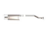 aFe ROCK BASHER 2.5in 409 SS Cat-Back Exhaust - 99-04 Toyota Tacoma L4-2.4L / V6-3.4L | 49-46049