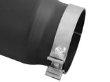 AFE aFe Diesel Exhaust Tip Bolt On Black 5in Inlet x 6in Outlet x 12in Long 49T50601-B12