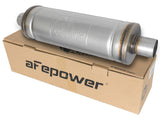 AFE aFe MACH Force-Xp 409 SS Muffler 2.5in Center/Center 18in L x 6in Dia - Round Body 49M00021