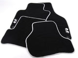 VW/Audi Golf R Carpeted Floor Mat Set - Anthracite | White Piping | 5K1061325041