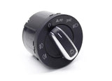 VW/Audi European Headlight Switch w/Auto Script w/ Chrome Accent | Mk5 | Mk6 | 5ND941431BXSH