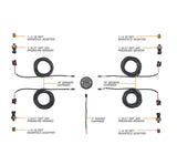 GlowShift Gauges GlowShift Gauges 10 Color Digital Quad Air Pressure Gauge GS-TCD13-Quad