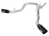 AFE aFe MACHForce XP Exhaust Aluminized Dual Split DPF Back 11-15 GM Diesel Truck V8-6.6L (td) (BLK tip) 49-04043-B