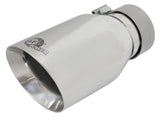 AFE aFe MACH Force-Xp Univ 304 SS Double-Wall Clamp-On Exhaust Tip - Polished - 3in Inlet - 4.5in Outlet 49T30454-P092
