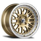 Avid1 Wheels 15x8 / 4x100 et25 / cb73.1 Avid 1 AV-12 15" 4x100 Gold / Machined Lip AV1215804C25GD