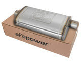 AFE aFe MACHForce XP SS Muffler 3in Center Inlet / 3in Offset Outlet 22in L x 11n W x 6in H Body 49M00016