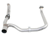 AFE aFe Twisted Steel Delete Down-Pipe and Y-Pipe 2 to 2-1/2in Alum Steel Exhaust 12-16 Jeep Wrangler 48-06210