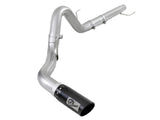 aFe Atlas 4in Aluminized Steel DPF-Back Exh 18-19 Ford F-150 V6-3.0L (td) w/ Black Tip | 49-03106-B