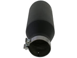 AFE aFe MACHForce XP Exhausts Tips SS-304 EXH Tip 4In x 7Out x 18L Bolt-On (blk) 49-92023-B