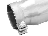 AFE aFe MACHForce-XP 304 Stainless Steel Polished Exhaust Tip 3.5in x 4.5in Out x 12in L Clamp-On 49T35456-P12