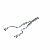 MBRP 15-16 Dodge Challenger RT 5.7L Aluminized Steel 3in Dual Rear Cat-back Quad Tips - Street | S7115AL