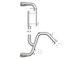 AFE aFe Power Axle Back Exhaust - 19-20 Hyundai Veloster N L4-2.0L (t) w/ Polished tips 49-37007-P