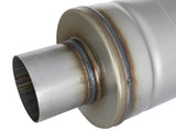 AFE aFe MACH Force-Xp 409 SS Muffler 3in Center/Center 14in L x 6in Dia - Round Body 49M00012