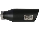 AFE aFe MACHForce XP Exhausts Tips SS-304 EXH Tip 4In x 7Out x 18L Bolt-On (blk) 49-92023-B