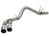 AFE aFe Victory Series 4in 409-SS DPF-Back Exhaust w/ Dual Polished Tips 2017 GM Duramax V8-6.6L(td) L5P 49-44089-P