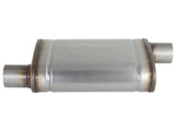 AFE aFe MACH Force-Xp 409 SS Muffler 2.5in Offset Inlet/2.5in Offset Outlet 14in L x 9in W x 4in H Body 49M00028