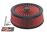 aFe MagnumFLOW Air Filters Round Racing P5R A/F TOP Racer 14D x 5H (Blk/Red) | 18-31415
