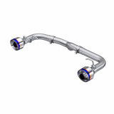 MBRP 2022 Subaru BRZ 2.4L/Toyota GR86 2.4L 2.5in Dual Split Rear Exit w/5in OD Burnt End Tips - T304 | S48053BE