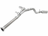 aFe Atlas Exhaust 4in DPF-Back Exhaust Aluminized Steel Polished Tip 11-14 ford Diesel Truck V8-6.7L | 49-03065-P