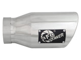 aFe MACH Force-XP 304 SS Right Side Single Wall Polished Exhaust Tip 4in Inlet x 6in Outlet x 12in L | 49T40601-P12