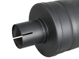 aFe MACH Force-Xp 409 SS Muffler w/ Black finish 2-1/2in Inlet & Oulet 14in x 16in Diameter | 49M00007-B