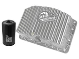 AFE aFe Street Series Engine Oil Pan Raw w/ Machined Fins; 11-17 Ford Powerstroke V8-6.7L (td) 46-70320