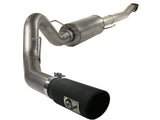 aFe MACHForce XP Exhaust Cat-Back SS-409 4in Black Tip 11-12 Ford F-150 EcoBoost V6-3.5L (tt) | 49-43041-B