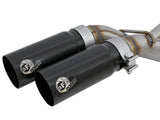 aFe Rebel Series Exht 3in SS Middle Side Exit CB w/ Black Tips 11-14 Ford F150 Ecoboost V6 3.5L (tt) | 49-43078-B