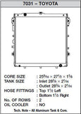 CSF Performance CSF Performance 07-21 Toyota Tundra V8 (AT & MT) / 08-22 Sequoia All-Aluminum Radiator CSF-7031