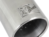 AFE aFe MACH Force-XP 304 SS Sing Wall Pol Exh Tip Univ Exit 3in Inlet x 4in Outlet x 12in L - Clamp On 49-92043-P
