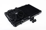 CSF Performance Mitsubishi Evo 4/5/6/7/8/9 Full Size Slim Radiator w/ 12in SPAL Fan - Black