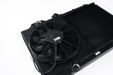 CSF Performance CSF Performance Mitsubishi Evo 4/5/6/7/8/9 Full Size Slim Radiator w/ 12in SPAL Fan - Black CSF-7075B