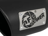 AFE aFe MACH Force-Xp 409 SS Exhaust Tip Black (Left Side) 3in In x 4-1/2in Out x 9in L Clamp-On 49T30452-B09