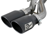 AFE aFe Rebel Series Cat-Back 2.5in Dual Center Exit SS Exhaust w/ Black Tips 07-14 Jeep Wrangler V6 49-48054-B