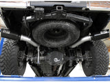 AFE aFe Large Bore-HD 4in 409 Stainless Steel DPF-Back Exhaust w/Black Tip 15-16 Ford Diesel V8 Trucks 49-43122-B