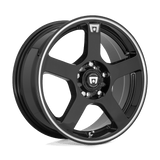 Motegi Racing 18x8 et45 / 5x114.3/5x120 / cb74.1 Motegi MR116 FS5 18" 5x114.3/5x120 Gloss Black Machined Flange MR11688017345US