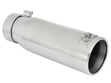 AFE aFe MACH Force-XP 304 SS Sing Wall Pol Exh Tip Univ Exit 3in Inlet x 4in Outlet x 12in L - Clamp On 49-92043-P