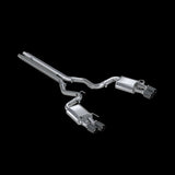 MBRP 18-20 Ford Mustang GT 5.0 w/ Quad Tip Active Exhaust Cat Back Split Rear T304 w/ Carb Fib Tips | S72093CF