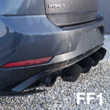 Beri-Backer 1 Beri-Backer Mk7.5 GTI Diffuser Fin Pack 2021118-BBMK7.5GTI-FinP1