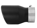 AFE aFe MACH Force-XP 409 SS Single Wall Universal Clamp On Exhaust Tip - Black 49T25354-B06