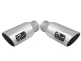 AFE aFe Large Bore-HD 4in 409 Stainless Steel DPF-Back Exhaust w/Polished Tips 15-16 Ford Diesel Truck 49-43122-P
