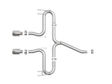 aFe Takeda 2-1/2in 304 SS Axle-Back Exhaust w/Polished Tips 17-20 Honda Civic Sport L4-1.5L (t) | 49-36625-P