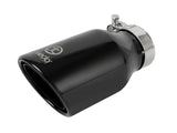 AFE aFe Takeda 304 Stainless Steel Clamp-On Exhaust Tip 2.5in.Inlet / 4in Outlet - Black 49T25404-B08